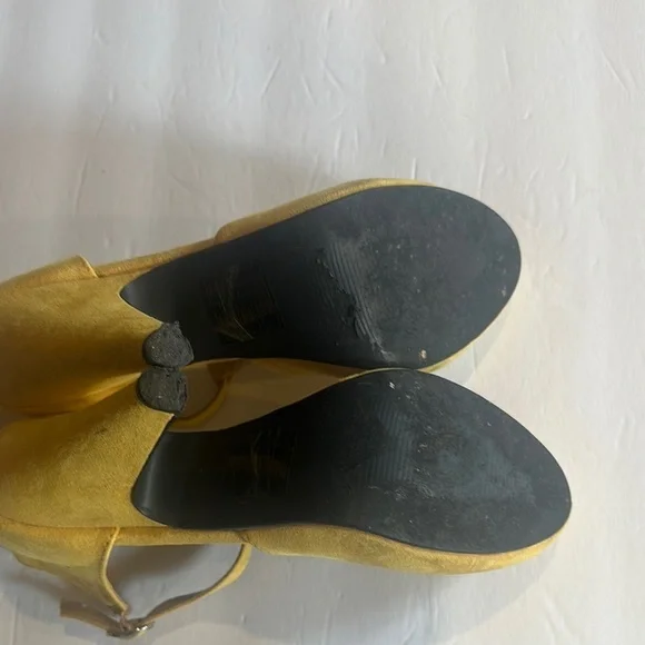 North Elegant Yellow Women's hells w cutout design retro style MCDD1-6 style - Picture 6 of 10